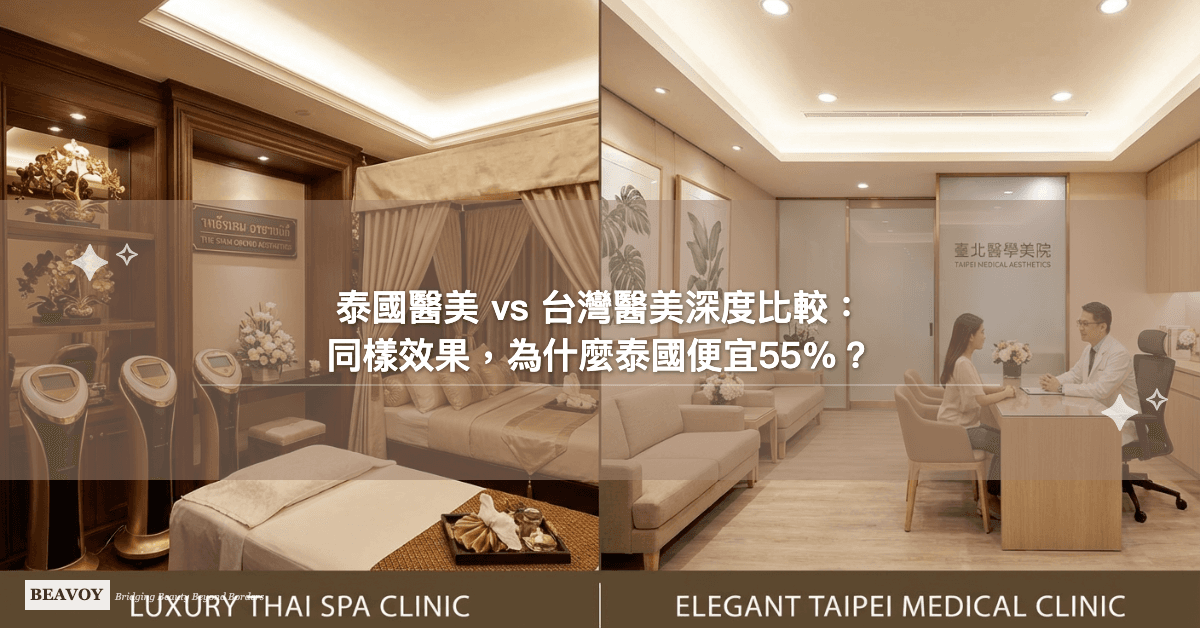 泰國醫美 vs 台灣醫美深度比較：同樣效果，為什麼泰國便宜55%？