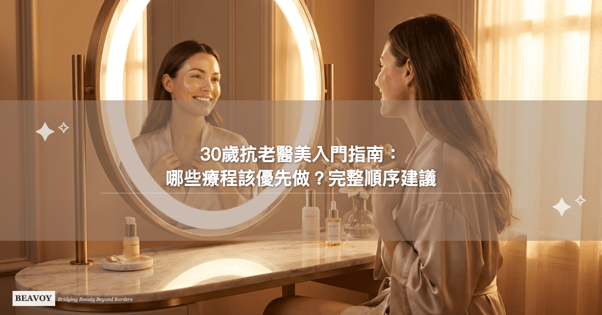 30歲抗老醫美入門指南：哪些療程該優先做？完整順序建議