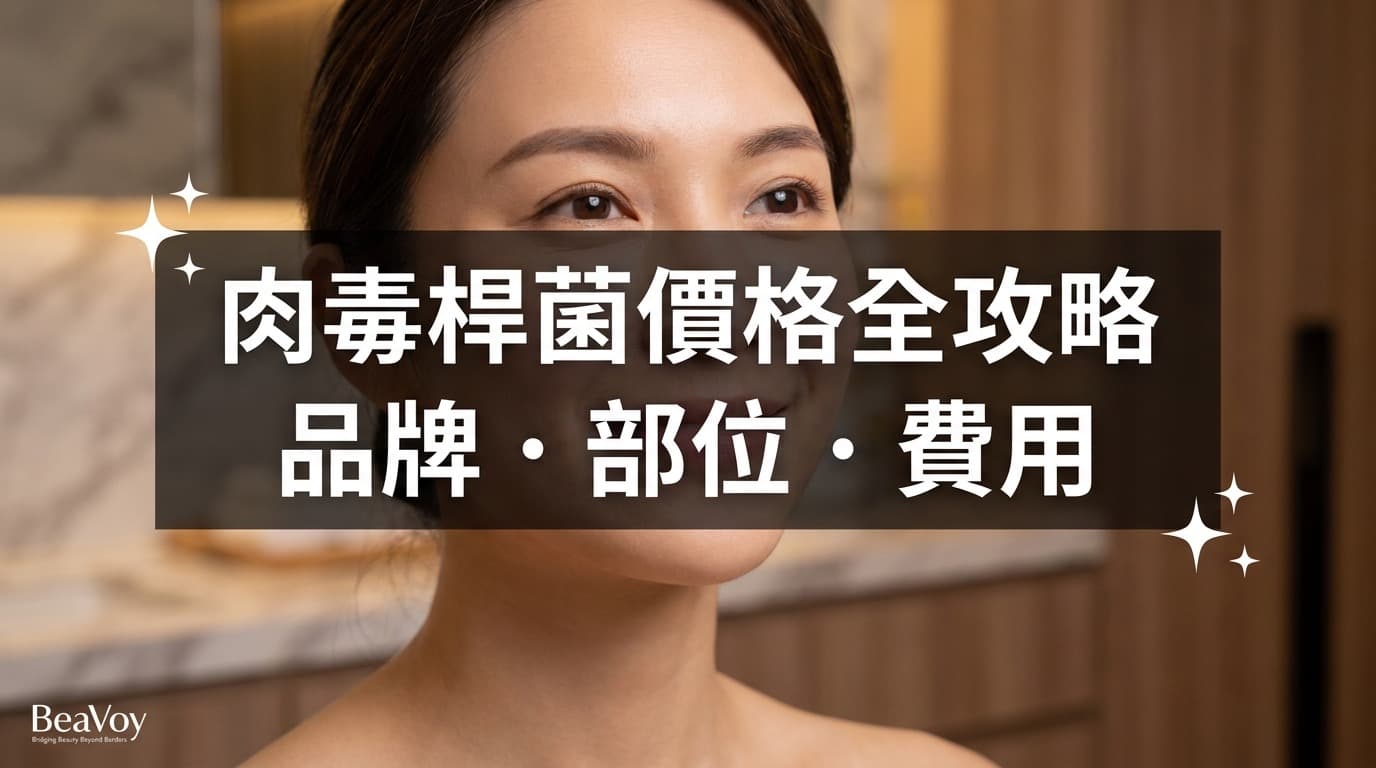 肉毒桿菌2026年價格全攻略：品牌比較、部位費用、台灣vs泰國價差一次看懂